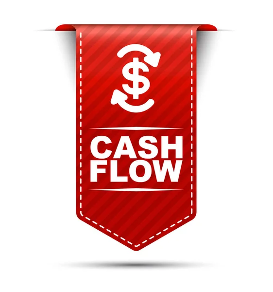 Cash flow, red vector cash flow, banner cash flow — Stock Vector