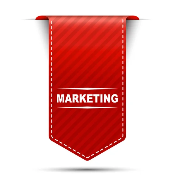 市场营销、 市场营销、 红色矢量旗帜营销 — 图库矢量图片
