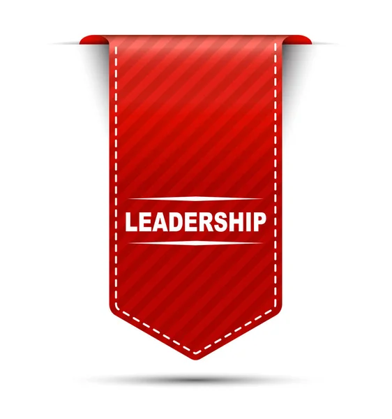Liderazgo, liderazgo de vector rojo, liderazgo de banner — Vector de stock