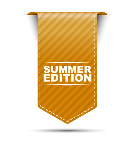 夏版、オレンジ色のベクトルの夏版、バナー夏版 — ストックベクタ