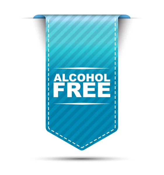 Libre de alcohol, libre de alcohol vector azul, libre de alcohol bandera — Vector de stock