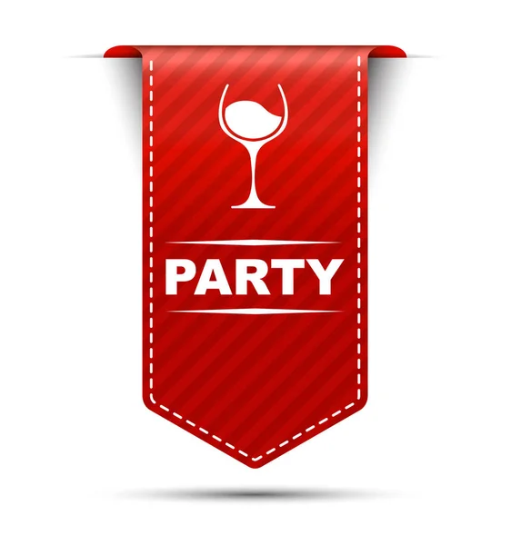 Party, red vector party, banner party — Stock Vector