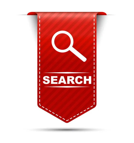 Hledat, červený vektor hledání, hledání nápisu — Stockový vektor