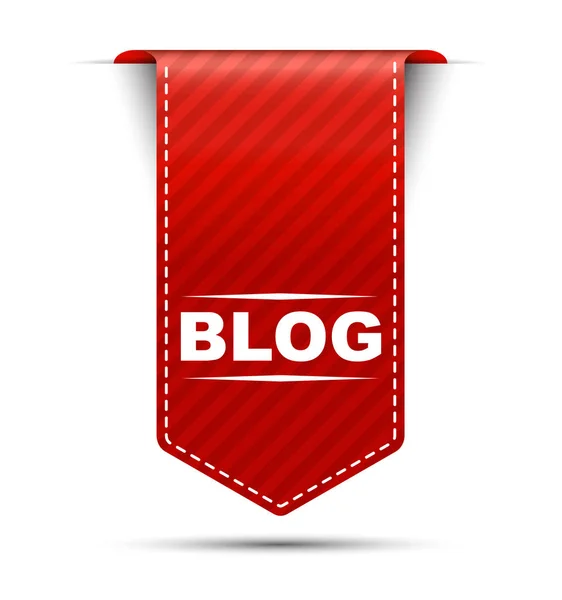 Blog, blog vetorial vermelho, blog banner — Vetor de Stock