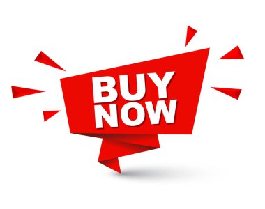 Kırmızı kolay vektör illüstrasyon izole kağıt kabarcık satın şimdi. Bu öğe için web tasarım iyi adapte.