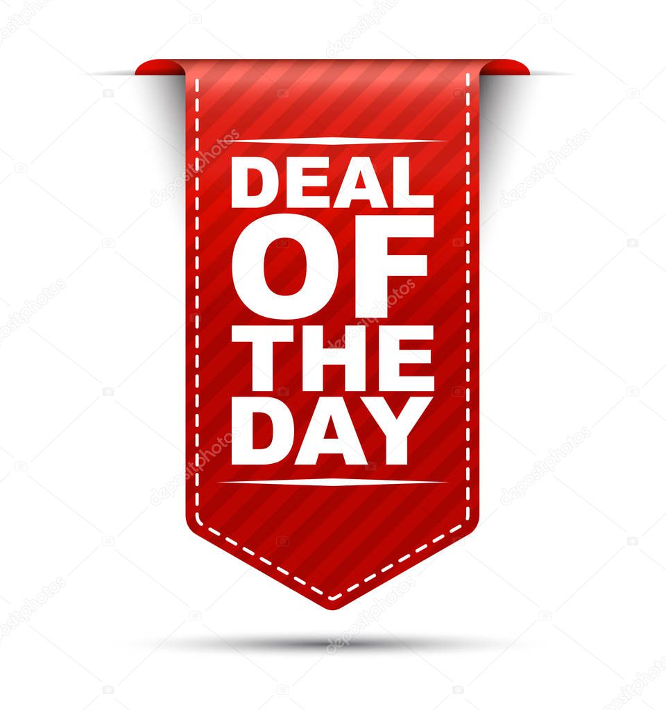 deal of the day, red vector deal of the day, banner deal of the day