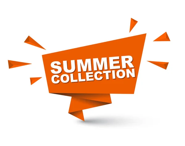 オレンジ色の簡単なベクトル イラスト分離された紙バブル バナー夏コレクション。この要素は、web デザインにも適応. — ストックベクタ
