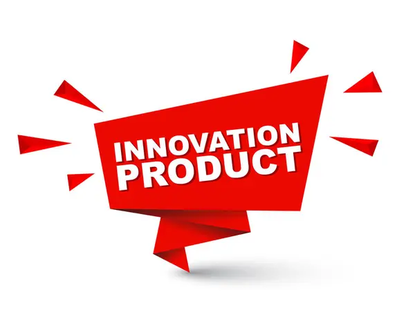 Red fácil ilustración vectorial aislado papel burbuja banner producto de innovación. Este elemento está bien adaptado para el diseño web . — Vector de stock