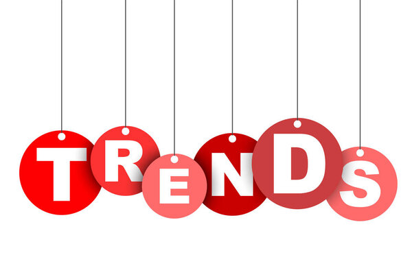 Red easy vector illustration isolated circle tag banner trends. This element is well adapted for web design.