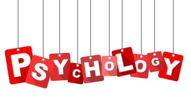 Kırmızı vektör düz tasarım arka plan psikoloji. Web tasarımı için de uyarlanmıştır.