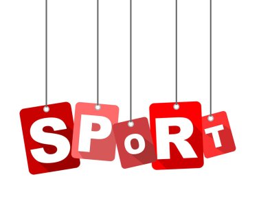 Kırmızı vektör düz tasarım arka plan spor. Web tasarımı için de uyarlanmıştır.