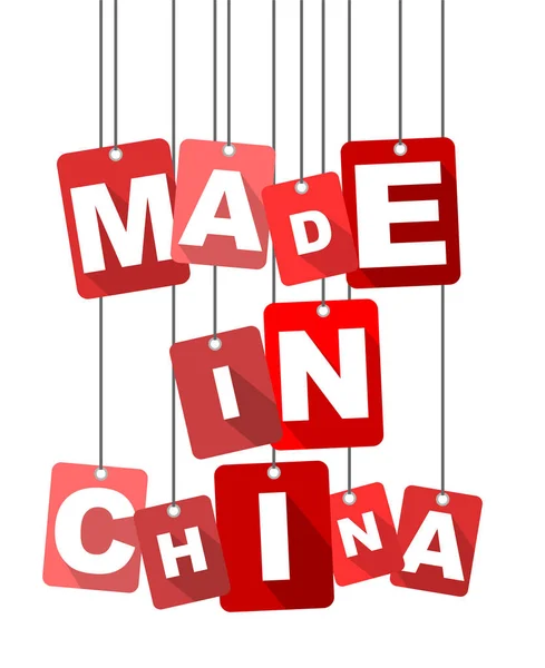 Sfondo di design piatto vettoriale rosso realizzato in Cina. È ben adattato per il web design . — Vettoriale Stock