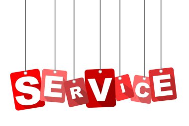 Kırmızı vektör düz tasarım arka plan hizmeti. Web tasarımı için de uyarlanmıştır.