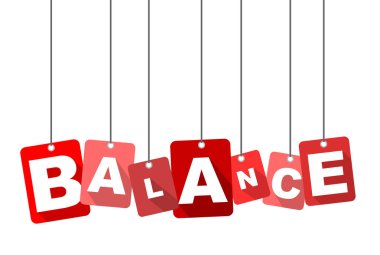 Kırmızı vektör düz tasarım arka plan denge. Web tasarımı için de uyarlanmıştır.