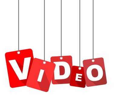 Kırmızı vektör düz tasarım arka plan video. Web tasarımı için de uyarlanmıştır.