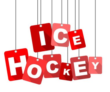 Kırmızı vektör düz tasarım arka plan buz hokeyi. Web tasarımı için de uyarlanmıştır.