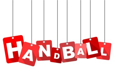 Kırmızı vektör düz tasarım arka plan hentbol. Web tasarımı için de uyarlanmıştır.