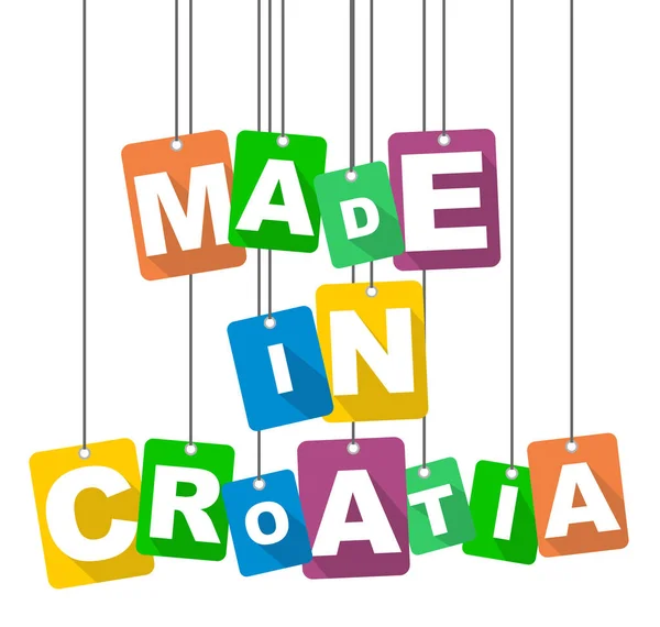 Illustration vectorielle fond fait en croatie — Image vectorielle
