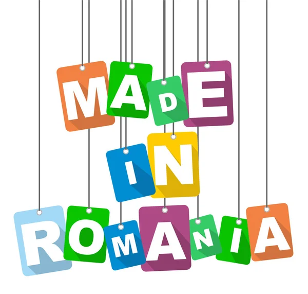 Illustration vectorielle fond fabriqué en Roumanie — Image vectorielle