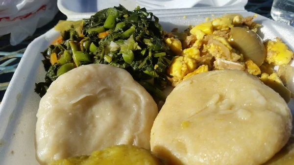 Ackee y callaloo desayuno — Foto de Stock