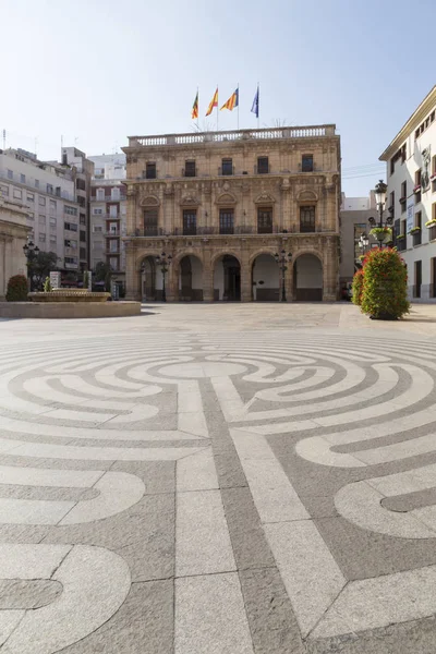 Castellon de la Plana Town Hall Square — Stok fotoğraf