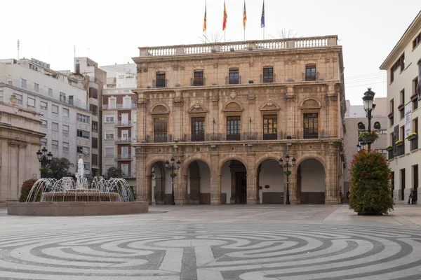 Plaza Mayor de Castellón de la Plana, edificio del ayuntamiento — Foto de Stock