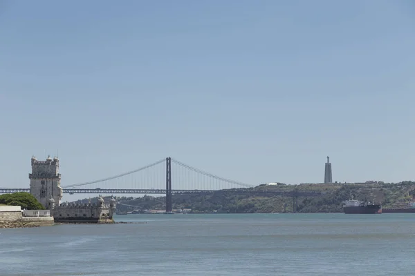 Ujścia rzeki Tag w Lizbonie, Europa — Zdjęcie stockowe