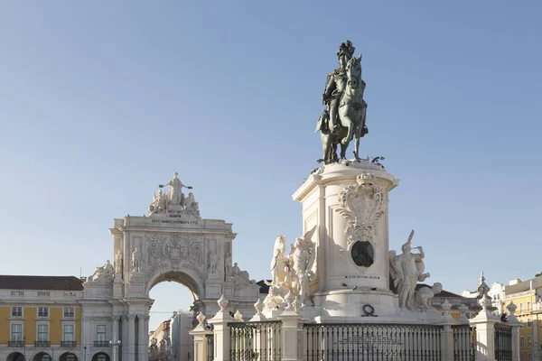 Commerce Square in Lisbon, Portugal, Europe — Stock Photo, Image