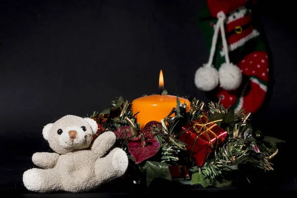 キャンドルライト付きクリスマスの中心部 — ストック写真