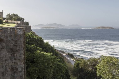 Kale duvarından manzara, Galiçya, İspanya