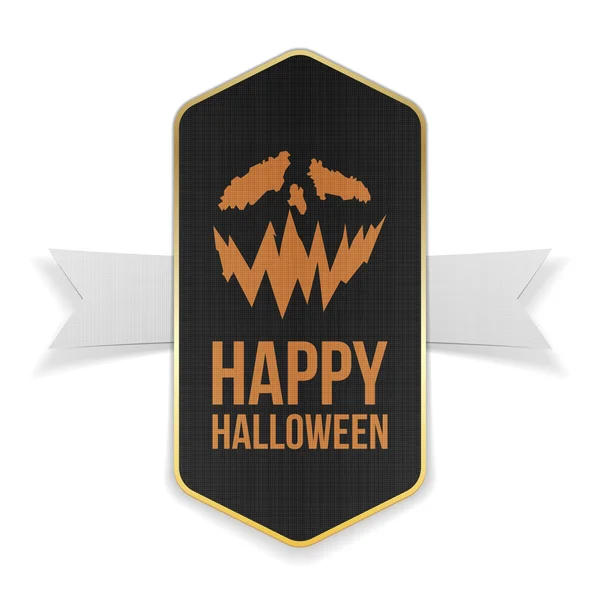 Design de banner de Halloween feliz com texto — Vetor de Stock