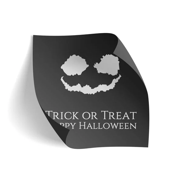 Trick eller behandla Happy Halloween svart affisch — Stock vektor