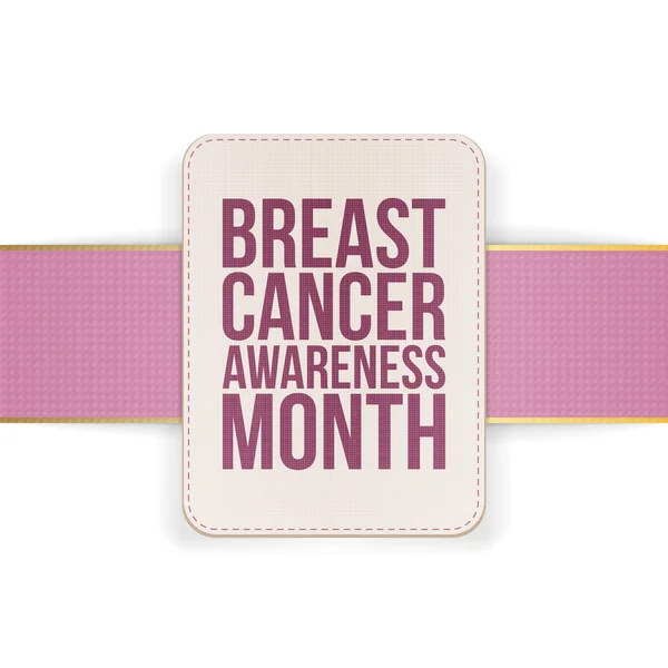 Breast Cancer Awareness Month. Card Template — Stock Vector