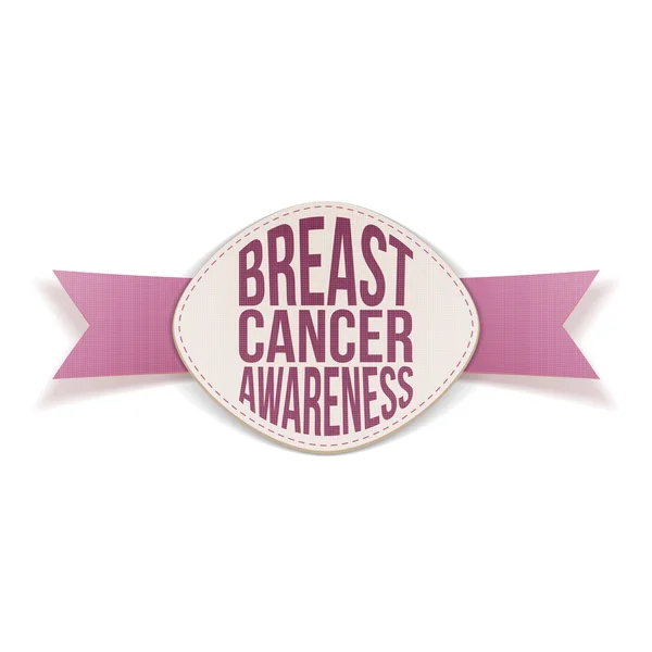 Breast Cancer Awareness white Label — Stock Vector