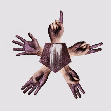 Elleriyle Palm'da Mor boya ile