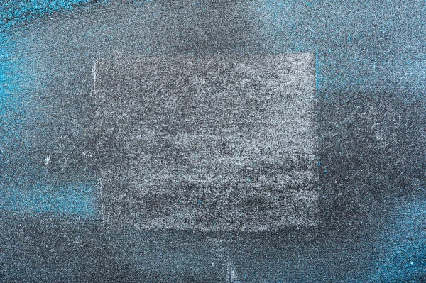 Μπλε καλλυντικά σε σκόνη υφή με λευκό τετράγωνο — Φωτογραφία Αρχείου
