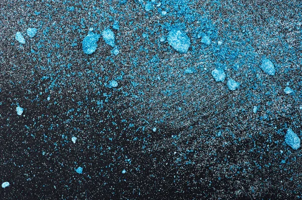 Partículas azules y trozos de polvo y pintura — Foto de Stock