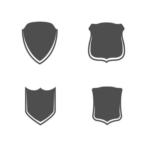 Conjunto de modelos de banner de escudos vetoriais — Vetor de Stock
