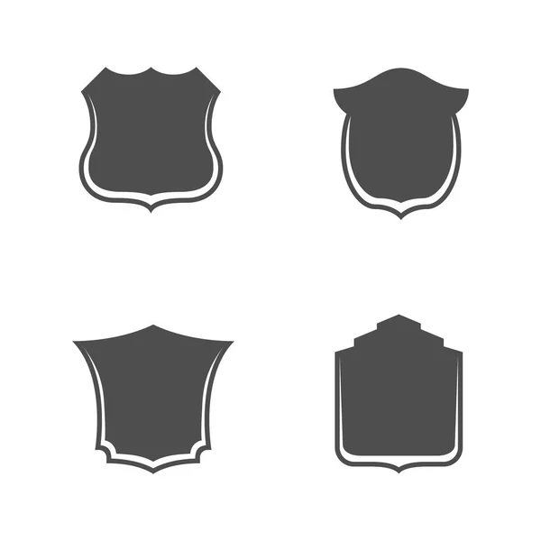 Modelos de escudos com lugar para o seu texto — Vetor de Stock