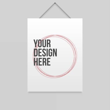 Dikey Poster vektör Mockup astı