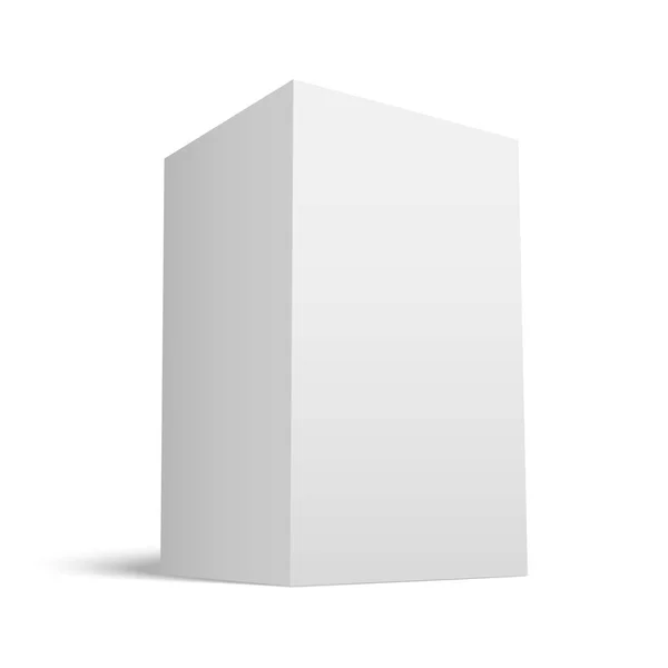 Gri tonları ile beyaz gerçekçi kutu — Stok Vektör