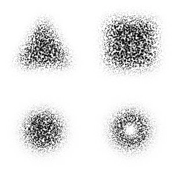 Pixelated vektör geometrik şekilleri noktalı. — Stok Vektör