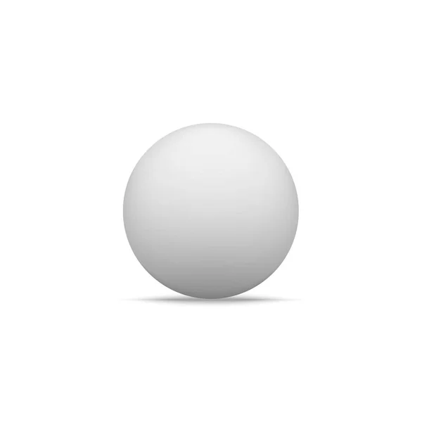 Forme réaliste de boule de papier blanc avec l'ombre — Image vectorielle