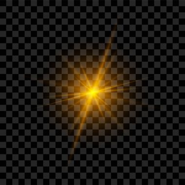 Işınları ve parlayan ışık flaş