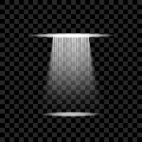 Ufo transparenter realistischer Scheinwerfer — Stockvektor