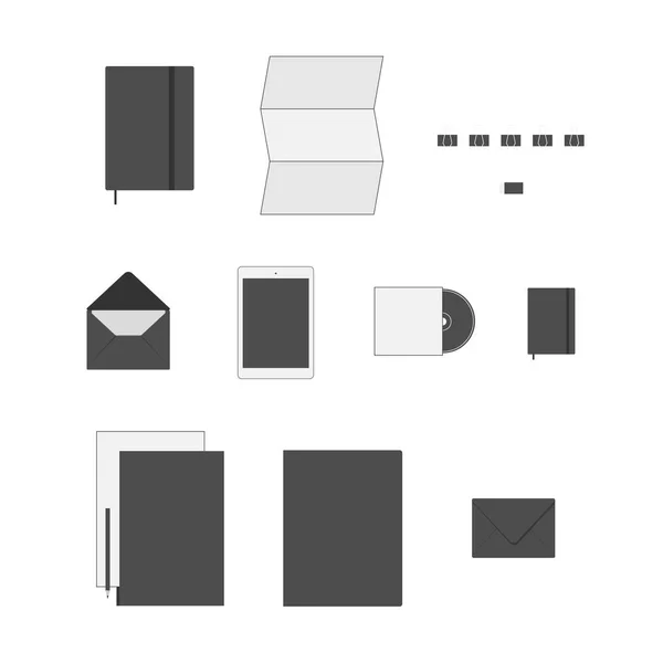 Office Supply vector platte Icons Set — Stockvector