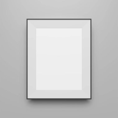 Dikey vektör siyah bir çerçeve şablon