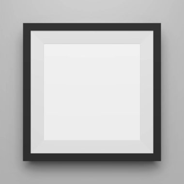 Gölge ile siyah kare görüntü çerçeve şablon