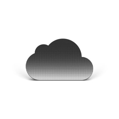 Veri depolama iş için gerçekçi bulut simgesi