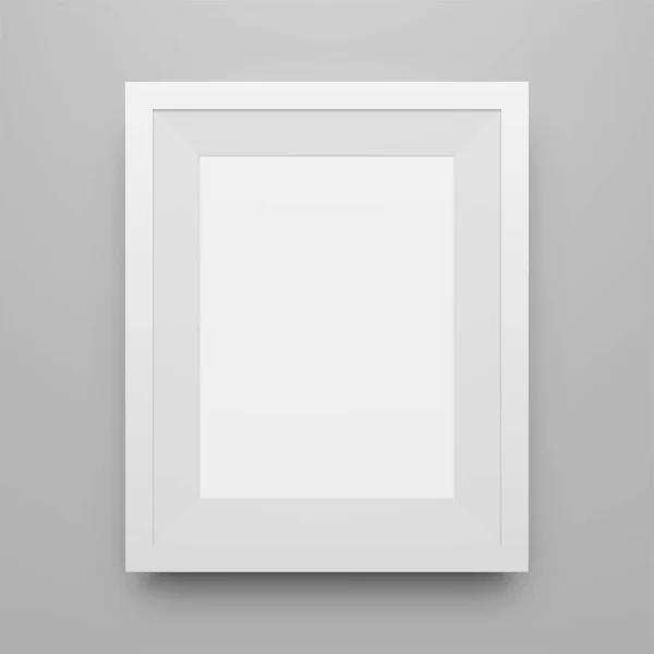 Branco em branco Poster Frame vector Mockup — Vetor de Stock